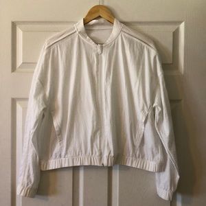 Like New Lululemon White Zip Up Jacket